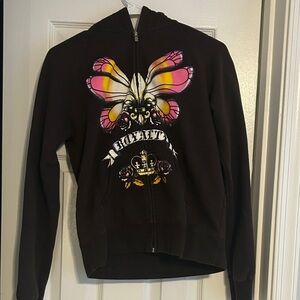 Women's Black Graphic Hoodie